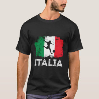 T-shirt Drapeau italien de soccer Grunge