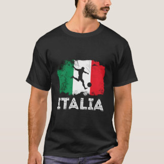 T-shirt Drapeau italien de soccer Grunge