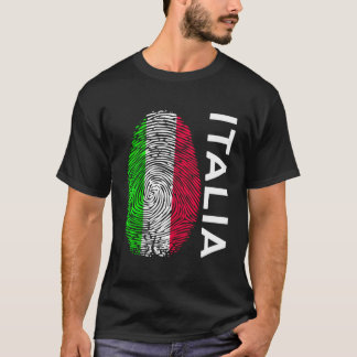 T-shirt Drapeau italien Design d'empreintes digitales Ital
