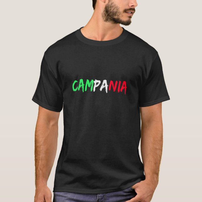 T-shirt Drapeau Italien D'Italie Région Campanie (Devant)