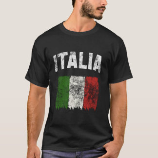 T-shirt Drapeau Italien en détresse Italia