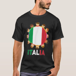 T-shirt Drapeau Italien Enfants Garçons Fille Femmes Itali