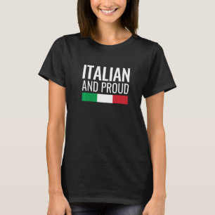 T-shirt Drapeau Italien Et Fière Italie