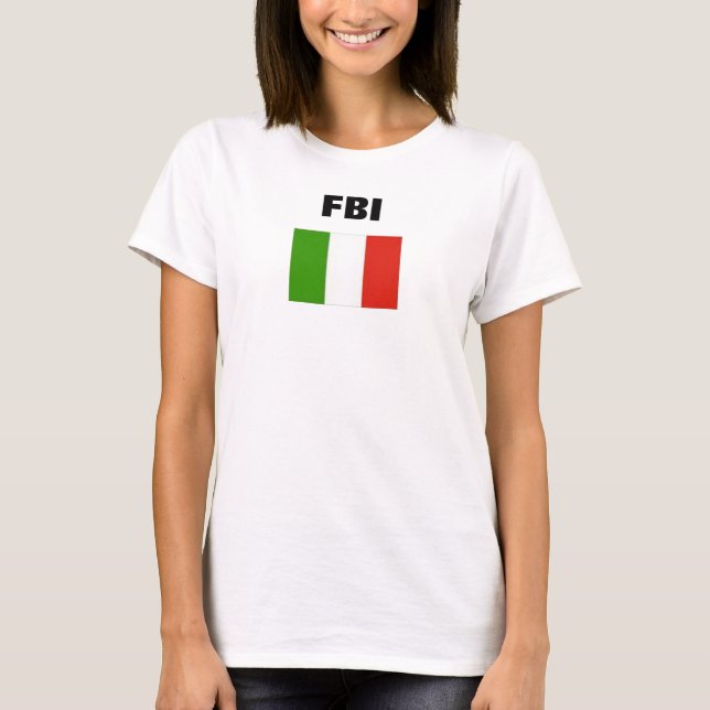 T-SHIRT DRAPEAU ITALIEN, FBI (Devant)