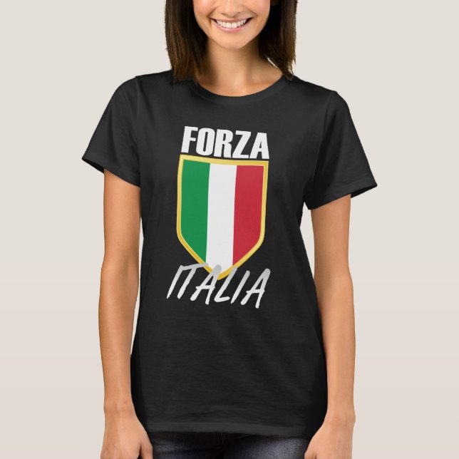 T-shirt Drapeau italien Forza Italia Soccer (Devant)