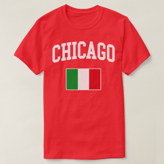 T-shirt Drapeau italien italien de Chicago Italie Italiano (Design devant)