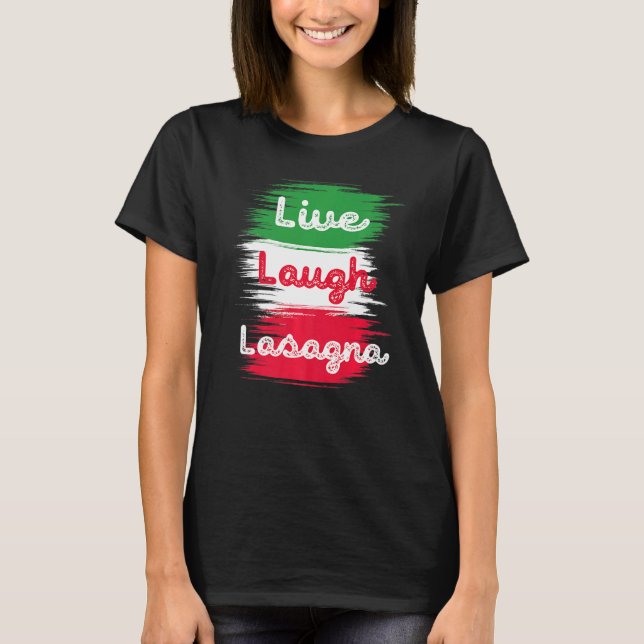 T-shirt Drapeau italien Lasagna de Lasagne en direct (Devant)