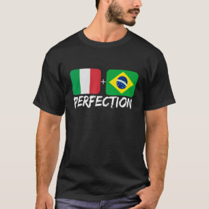T-shirt Drapeau italien plus brésilien de la perfection