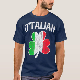 T-shirt Drapeau italien Shamrock Italie Pride irlandais