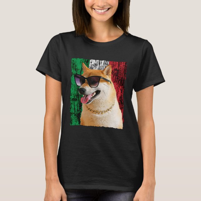 T-shirt Drapeau italien Shiba Inu Italie Shiba Inu S (Devant)