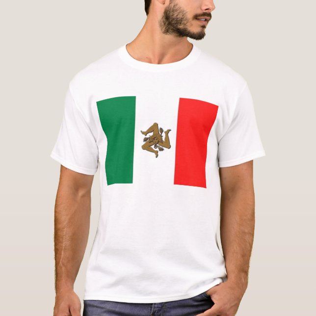 T-shirt Drapeau italien sicilien (Devant)