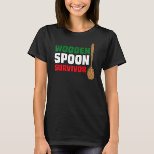 T-shirt Drapeau italien survivant en cuillère en bois