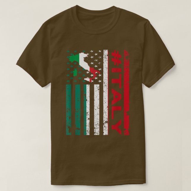 T-shirt Drapeau italo-américain Italie USA Pride (Design devant)