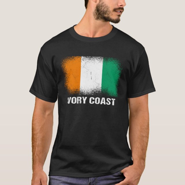 T-shirt Drapeau ivoirien Côte d'Ivoire (Devant)
