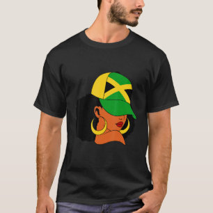 T-shirt Drapeau jamaïcain afro-patriotique Jamaïque filles