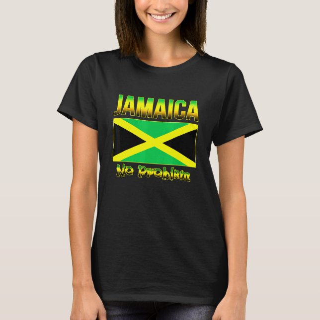 T-shirt Drapeau Jamaïcain De Jamaïque Caribbean Island Pas (Devant)