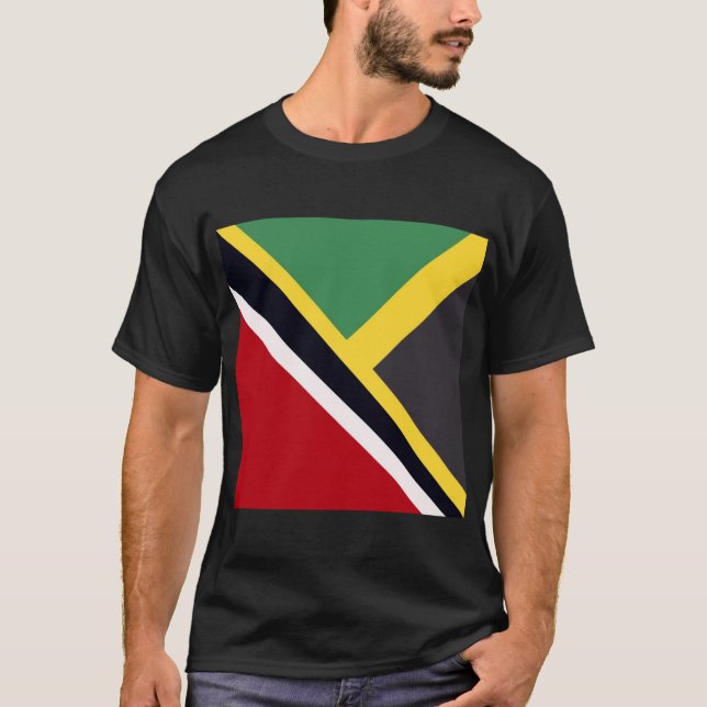 T-shirt Drapeau jamaïcain de Trini | Drapeau Trinidad Jama (Devant)