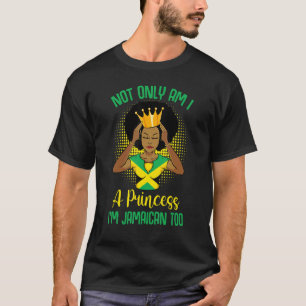 T-shirt Drapeau jamaïcain Femme noire Melanin Queen Herita
