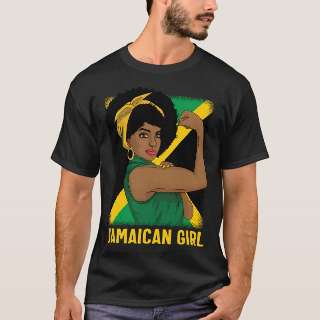 T-shirt Drapeau jamaïcain fort (Devant)