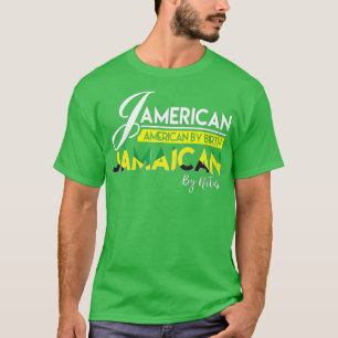 T-shirt Drapeau Jamaïcain Jamaïcain Américain Jamaïque
