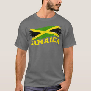 T-shirt Drapeau jamaïcain Jamaïque C'est dans mon coeur Ho