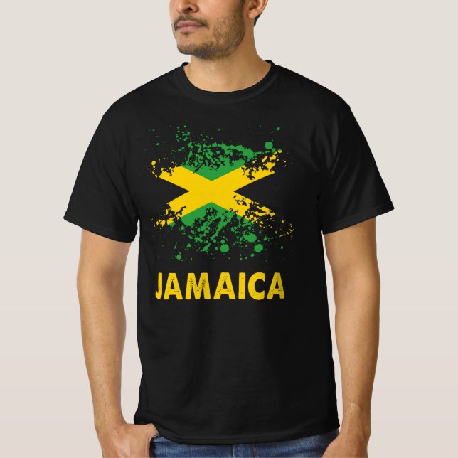 T-shirt Drapeau jamaïcain Retro (Devant)