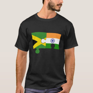 T-shirt Drapeau Jamaïque Inde Jigsaw