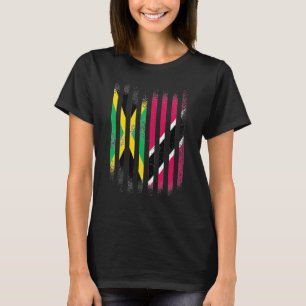 T-shirt Drapeau Jamaïque Trinité-et-Tobago Drapeaux de pay