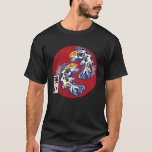 T-shirt Drapeau japonais Carpe koï Aquarium Carpe koï Kanj