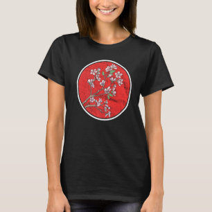 T-shirt Drapeau japonais de fleurs de cerisier Sakura Tree