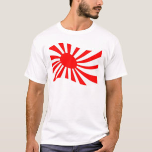 T-shirt Drapeau japonais de ondulation de Soleil Levant