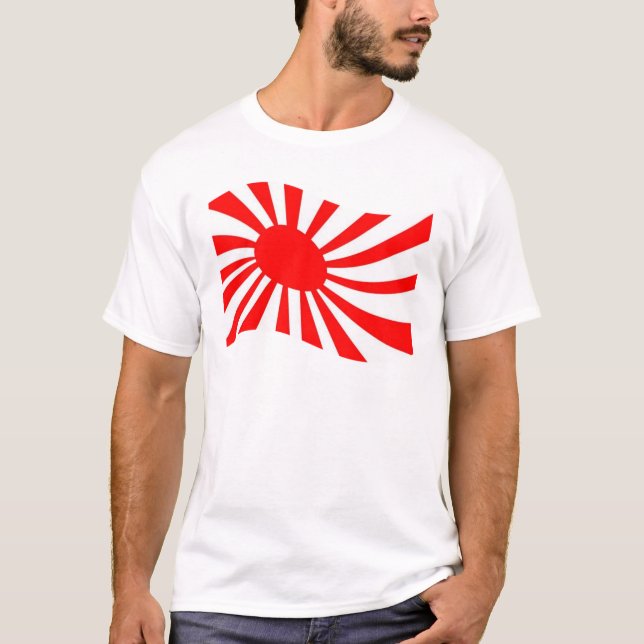 T-shirt Drapeau japonais de ondulation de Soleil Levant (Devant)