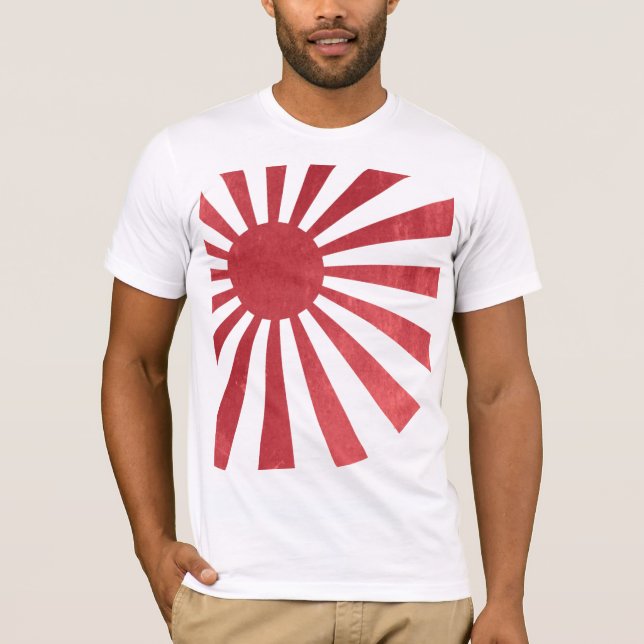 T-shirt Drapeau japonais de Soleil Levant (légèrement (Devant)