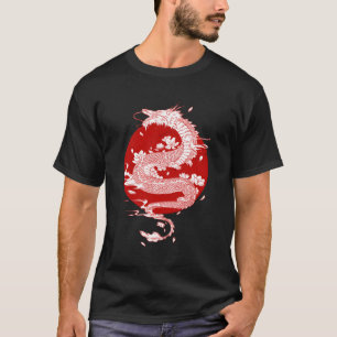 T-shirt Drapeau japonais Dragon Japon