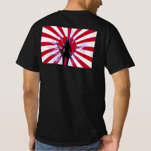 T-shirt Drapeau japonais et Soleil Levant Samurai Guerrier