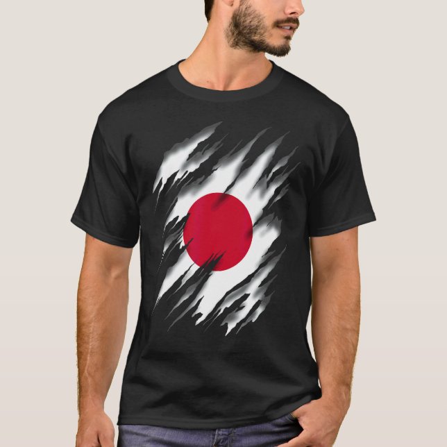 T-shirt Drapeau japonais Nihon Koku Nippon Koku Japon (Devant)