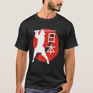 T-shirt Drapeau Japonais Samurai Warrior Carte de Voyage R