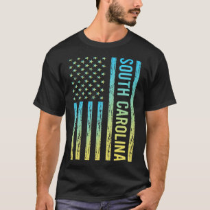 T-shirt Drapeau jaune bleu Caroline du Sud