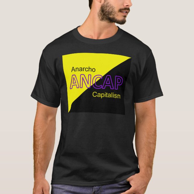 T-shirt Drapeau jaune et noir d'ANCAP (Devant)