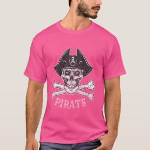 T-shirt Drapeau Jolly Roger Pirate Hommes Femmes Crâne Os