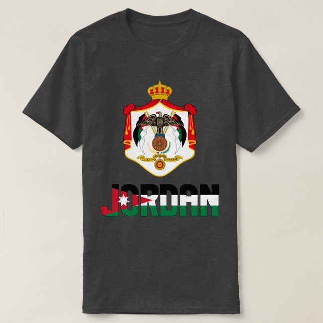 T-shirt Drapeau jordanien et blason Patriotique (Design devant)