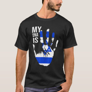 T-shirt Drapeau Juif Israël Drapeau Mon Adn Est Juif Fier