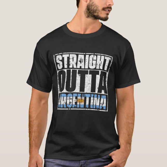 T-shirt Drapeau juste à côté de l'Argentine (Devant)