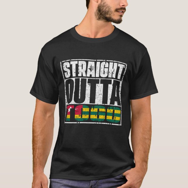 T-shirt Drapeau Juste À Côté Du Togo (Devant)