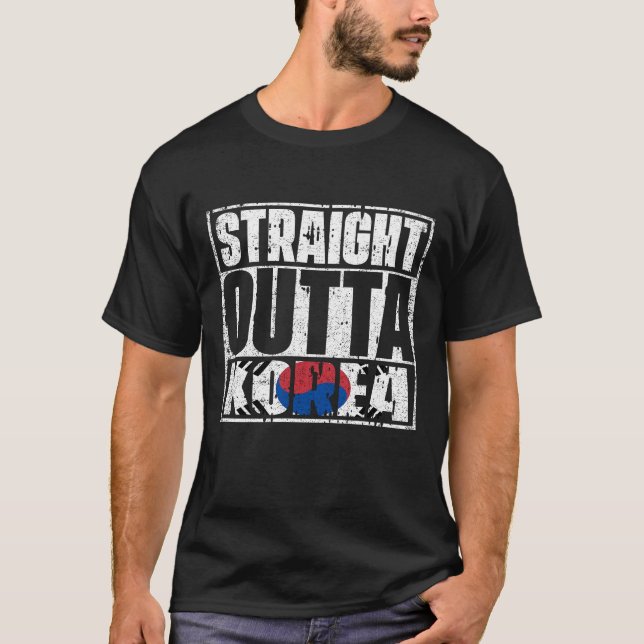 T-shirt Drapeau Juste En Dehors De Corée (Devant)
