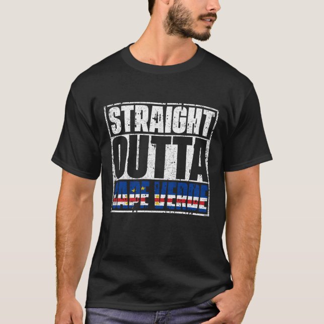 T-shirt Drapeau Juste En Dehors Du Cap Vert (Devant)
