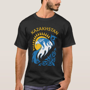 T-shirt Drapeau Kazakh De La République Du Kazakhstan