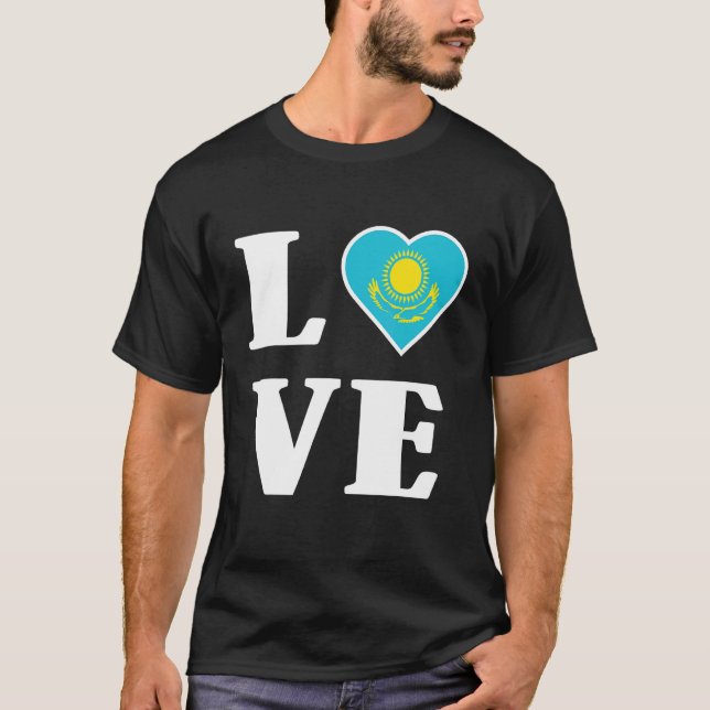 T-shirt Drapeau kazakh kazakh 13 (Devant)