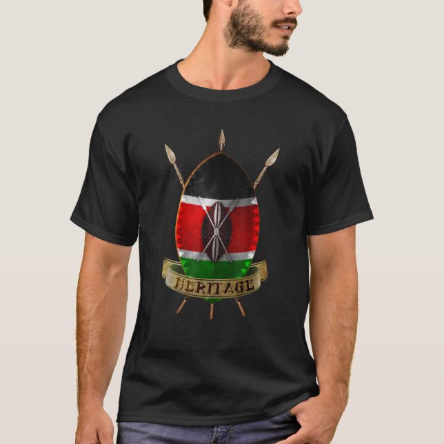 T-shirt Drapeau kényan (Devant)