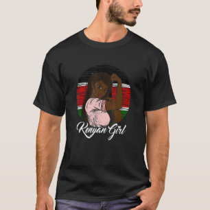T-shirt Drapeau kényan Kenya Kenyan Girl